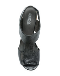 schwarze Leder Sandaletten von Marsèll
