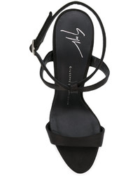 schwarze Leder Sandaletten von Giuseppe Zanotti Design