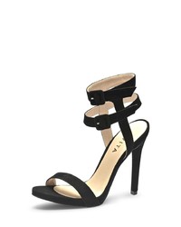 schwarze Leder Sandaletten von Evita