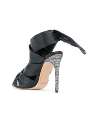 schwarze Leder Sandaletten von Alexandre Birman