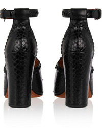schwarze Leder Sandaletten von Givenchy
