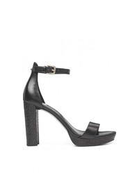 schwarze Leder Sandaletten von Nine West