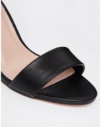 schwarze Leder Sandaletten von Miss KG