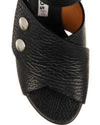 schwarze Leder Sandaletten von Acne Studios