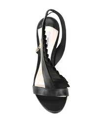 schwarze Leder Sandaletten von Olgana
