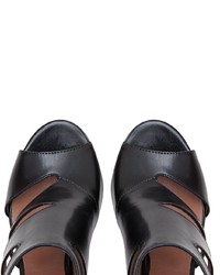 schwarze Leder Sandaletten von PoiLei