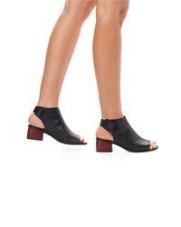 schwarze Leder Sandaletten von Remonte