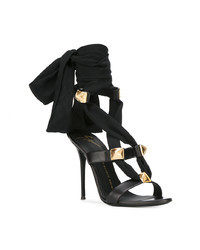 schwarze Leder Sandaletten von Giuseppe Zanotti Design