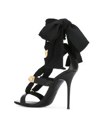 schwarze Leder Sandaletten von Giuseppe Zanotti Design