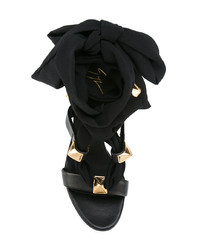 schwarze Leder Sandaletten von Giuseppe Zanotti Design