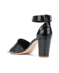 schwarze Leder Sandaletten von Morobé