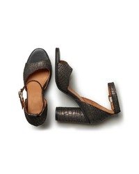 schwarze Leder Sandaletten von Selected Femme