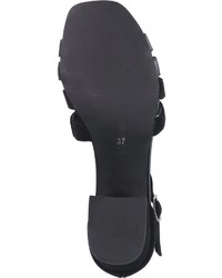 schwarze Leder Sandaletten von SPM