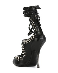 schwarze Leder Sandaletten von Giuseppe Zanotti Design