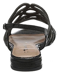 schwarze Leder Sandaletten von Tamaris
