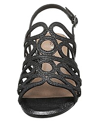 schwarze Leder Sandaletten von Tamaris