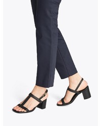 schwarze Leder Sandaletten von Tommy Hilfiger
