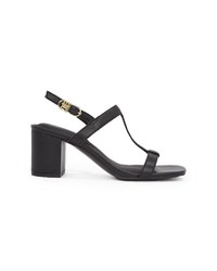 schwarze Leder Sandaletten von Tommy Hilfiger