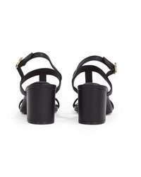 schwarze Leder Sandaletten von Tommy Hilfiger