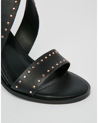 schwarze Leder Sandaletten von Senso
