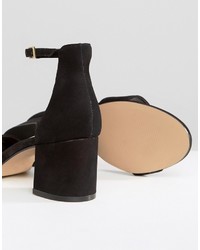schwarze Leder Sandaletten von Aldo