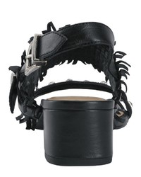 schwarze Leder Sandaletten von Xyxyx