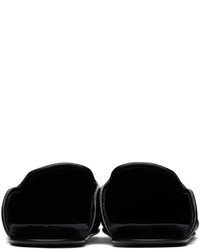 schwarze Leder Slipper mit Quasten von Tom Ford
