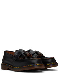 schwarze Leder Slipper mit Quasten von Dr. Martens