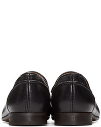 schwarze Leder Slipper mit Quasten von H By Hudson