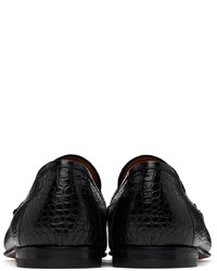 schwarze Leder Slipper mit Quasten von Tom Ford