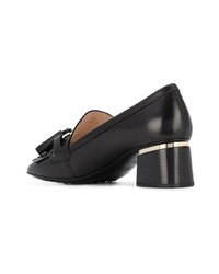 schwarze Leder Slipper mit Quasten von Tod's