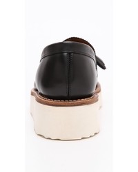 schwarze Leder Slipper mit Quasten von Grenson