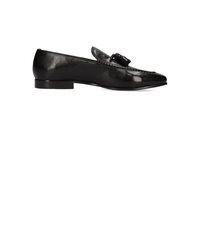 schwarze Leder Slipper mit Quasten von Melvin&Hamilton