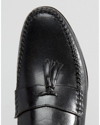 schwarze Leder Slipper mit Quasten von Ted Baker