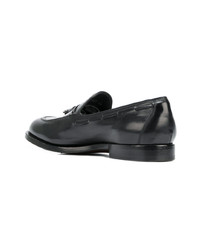 schwarze Leder Slipper mit Quasten von Officine Creative