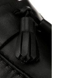 schwarze Leder Slipper mit Quasten von Tommy Hilfiger