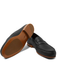 schwarze Leder Slipper von J.M. Weston