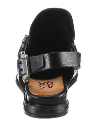 schwarze Leder Slipper von A.S.98