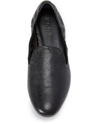 schwarze Leder Slipper von DKNY