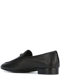 schwarze Leder Slipper von Giuseppe Zanotti Design