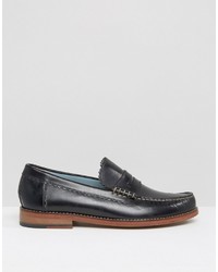 schwarze Leder Slipper von Grenson