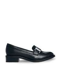 schwarze Leder Slipper von Asos