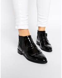 schwarze Leder Slipper von Asos