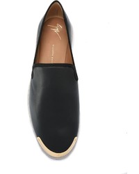 schwarze Leder Slipper von Giuseppe Zanotti Design