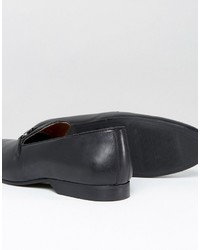 schwarze Leder Slipper von Frank Wright