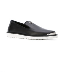 schwarze Leder Slipper von Giuseppe Zanotti Design