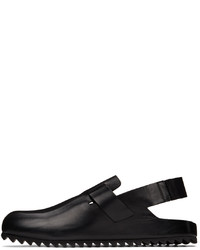 schwarze Leder Slipper von Officine Creative