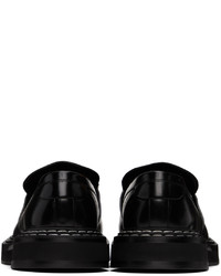 schwarze Leder Slipper von Dolce & Gabbana