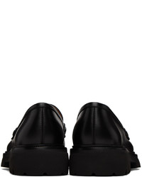 schwarze Leder Slipper von Ferragamo