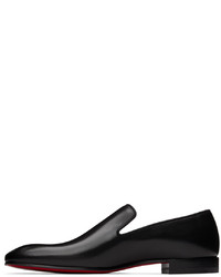 schwarze Leder Slipper von Christian Louboutin